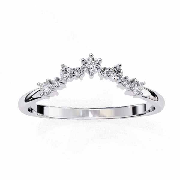 25 Cents Round Timeless Diamond Band