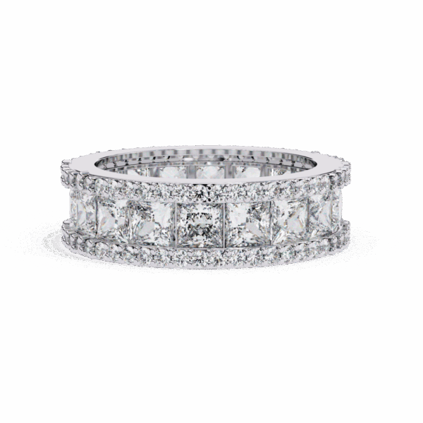 3.5 Carat Princess and Round Timeless Diamond Band
