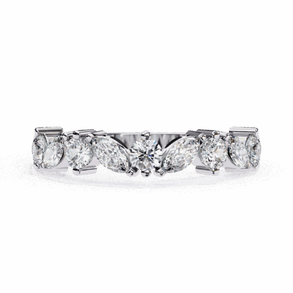 1 Carat Round and Marquise Timeless Diamond Band