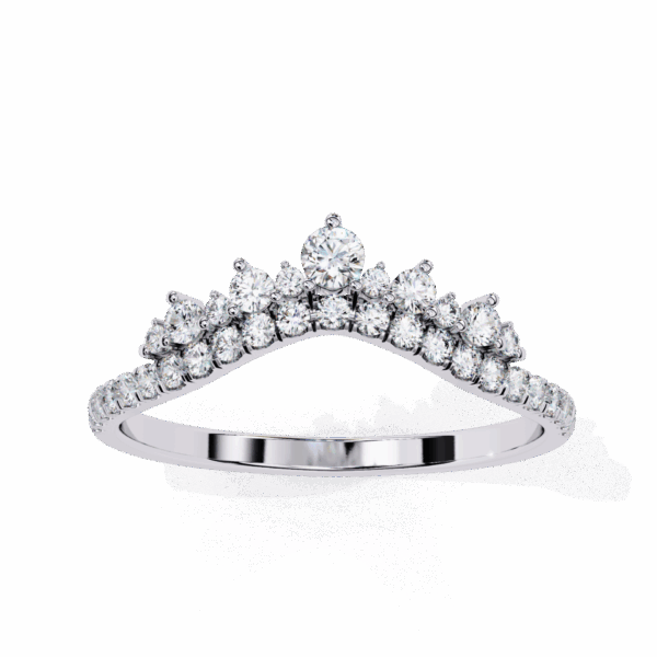 40 Cents Round Effortless Diamond Band