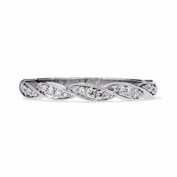 35 Cents Round Effortless Diamond Band