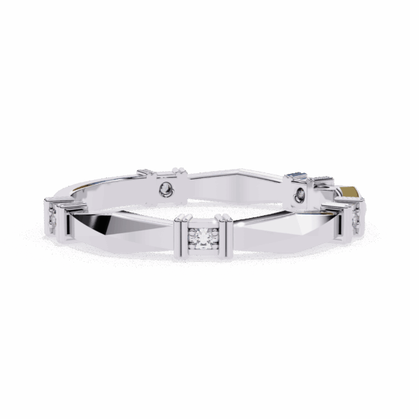 10 Cents Round Effortless Diamond Band