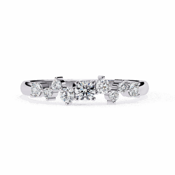 25 Cents Round Timeless Diamond Band