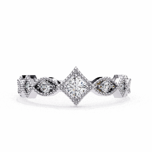 35 Cents Round Timeless Diamond Band
