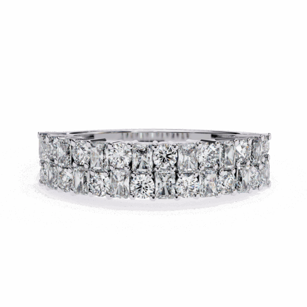 1.25 Carat Radiant and Round Timeless Diamond Band