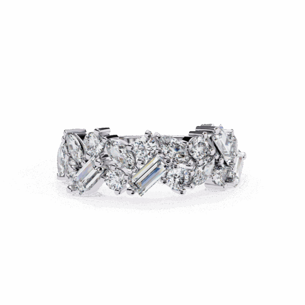 1.75 Carat Baguette and Marquise and Round Timeless Diamond Band