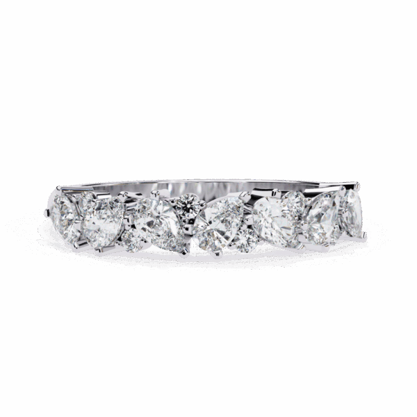 75 Cents Pear and Round Timeless Diamond Band