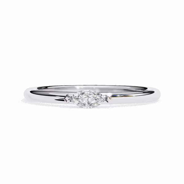 10 Cents Marquise Effortless Diamond Band