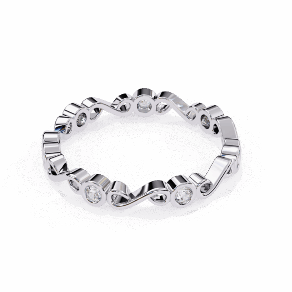 25 Cents Round Effortless Diamond Band