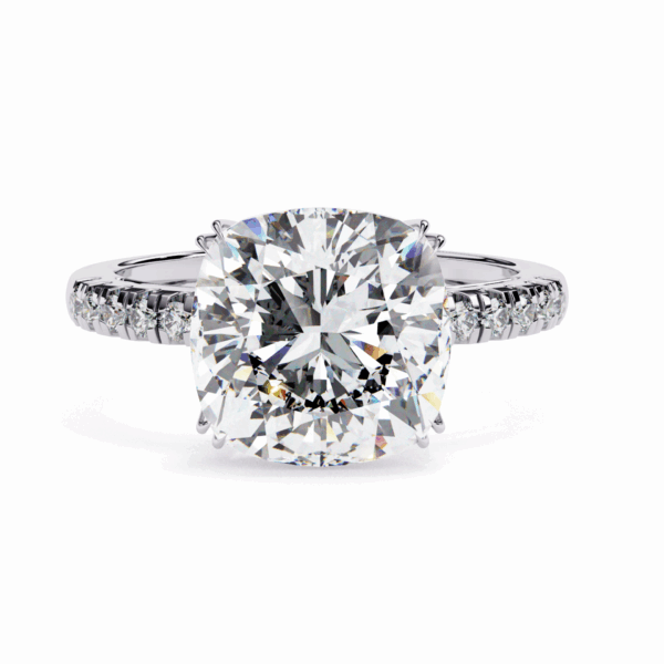 5.5 Carat Cushion Timeless Solitaire Ring