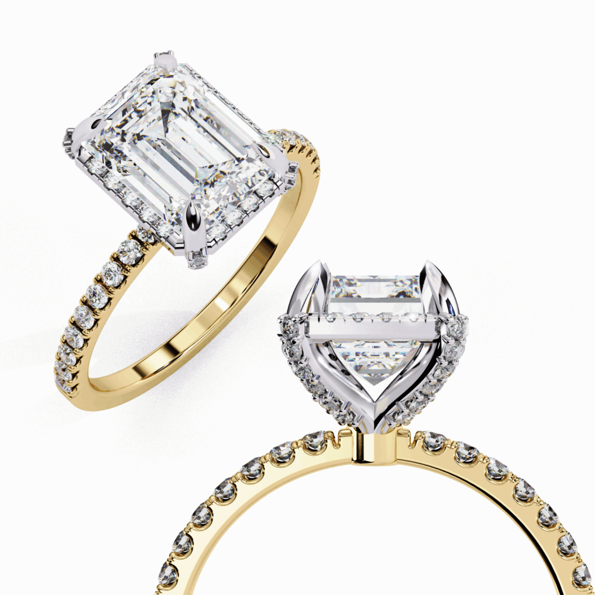 2.75 Carat Emerald Cut Forever Solitaire Wedding Ring - Image 6