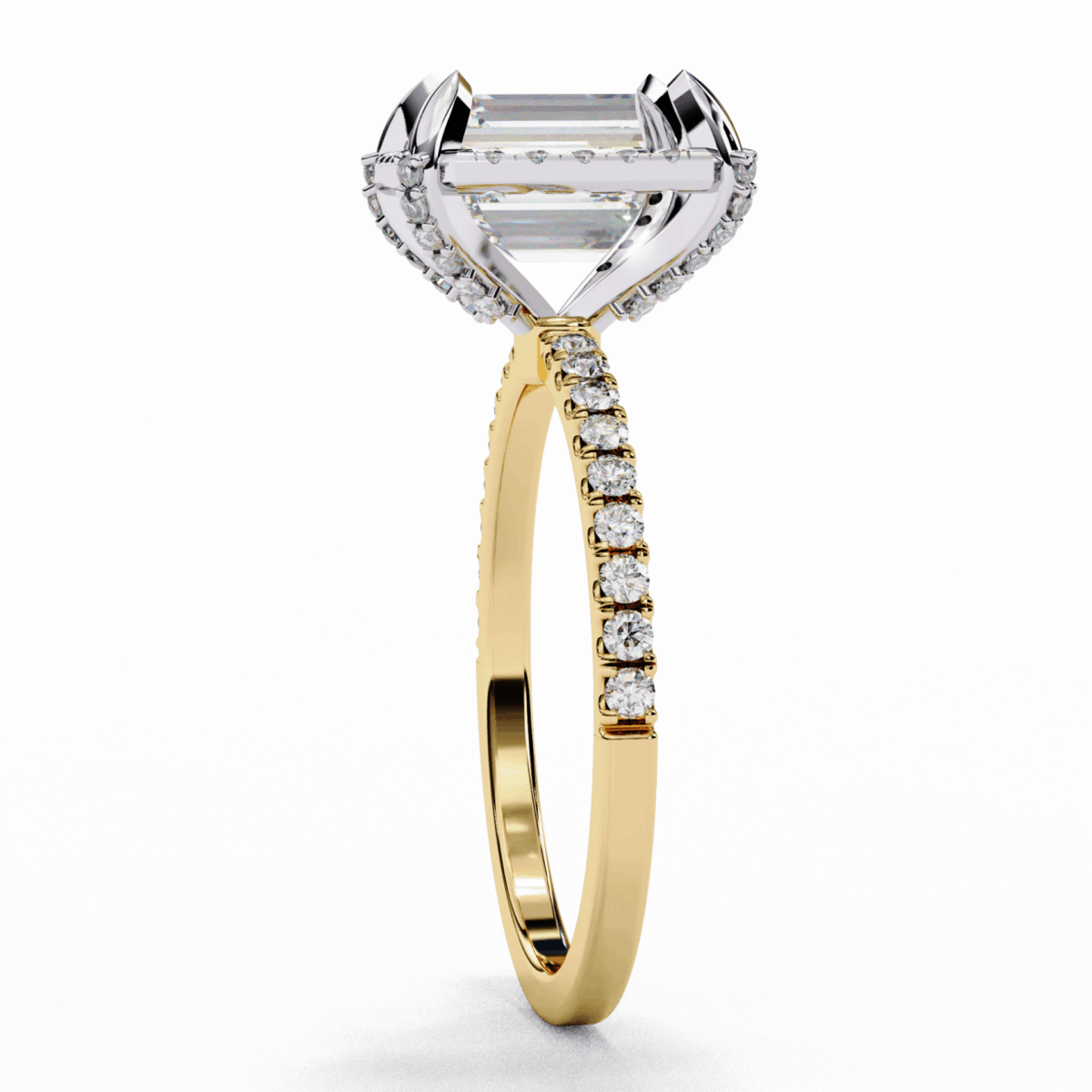 2.75 Carat Emerald Cut Forever Solitaire Wedding Ring - Image 8
