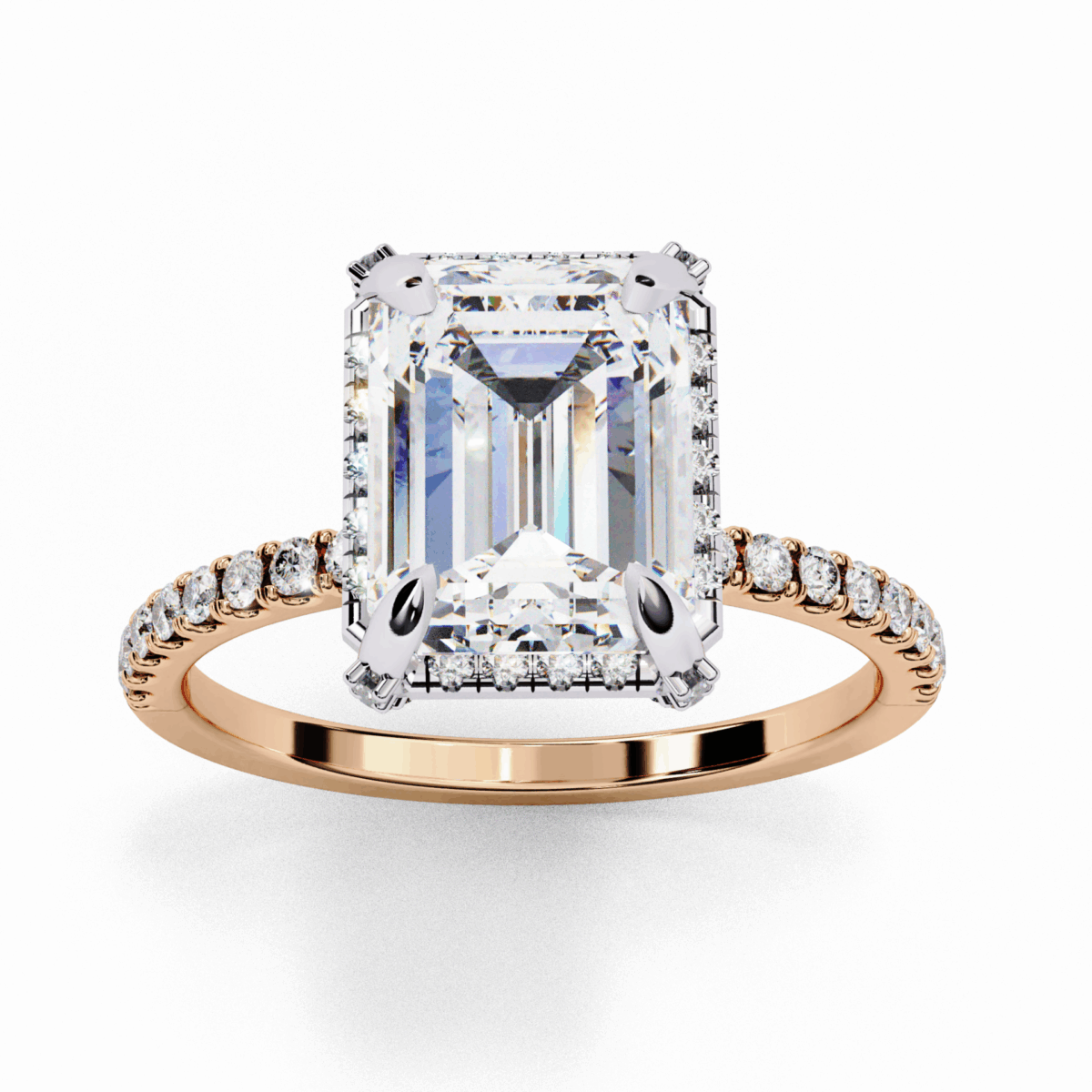 2.75 Carat Emerald Cut Forever Solitaire Wedding Ring - Image 11