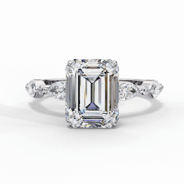 2.5 Carat Emerald Timeless Solitaire Ring in Four Prong Setting
