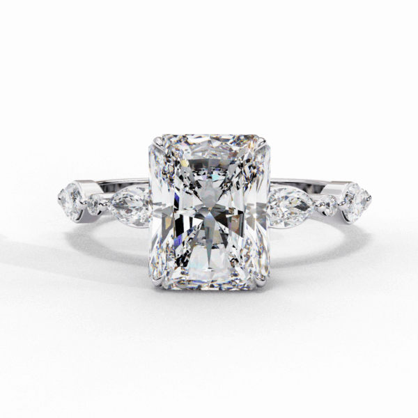 3 Carat Radiant Timeless Solitaire Ring in Four Prong Setting