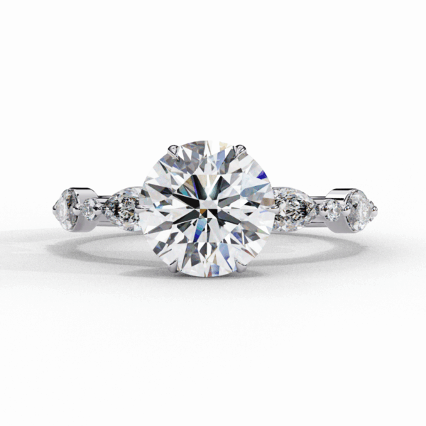2.75 Carat Round Timeless Solitaire Ring in Four Prong Setting