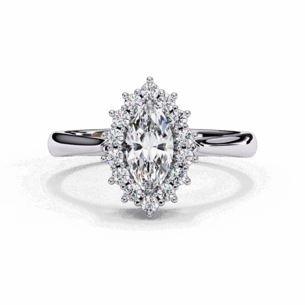 75 Cents Marquise Effortless Solitaire Ring in Mesh Setting