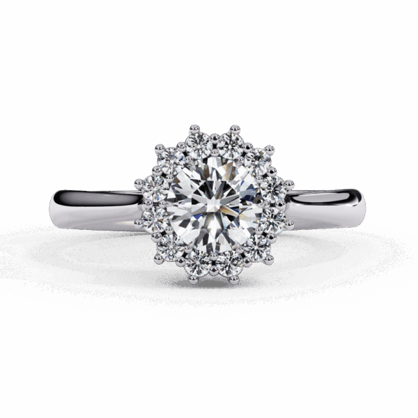 75 Cents Round Effortless Solitaire Ring in Mesh Setting