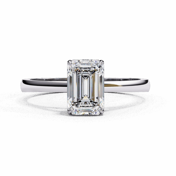 1.25 Carat Emerald Effortless Solitaire Ring in Four Prong Setting