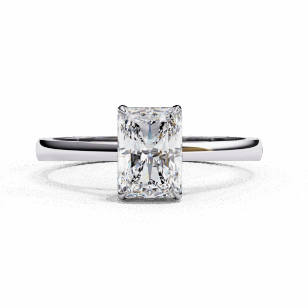 1.25 Carat Radiant Effortless Solitaire Ring in Four Prong Setting