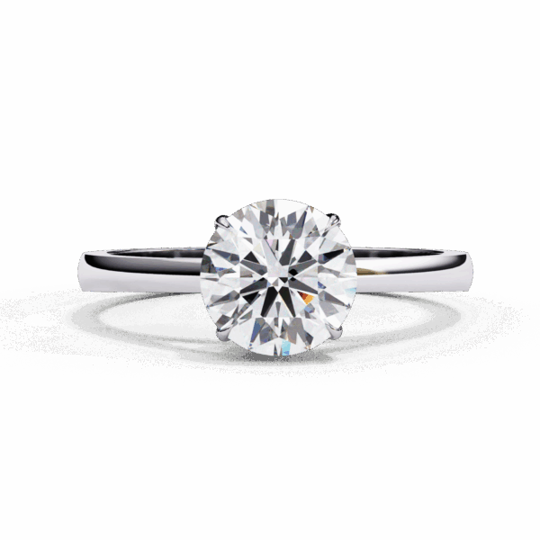 1.25 Carat Round Effortless Solitaire Ring in Four Prong Setting