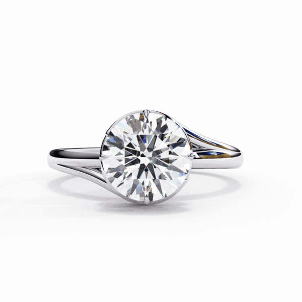 1.25 Carat Round Effortless Solitaire Ring in Bezel Setting