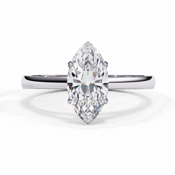 75 Cents Marquise Effortless Solitaire Ring in Four Prong Setting