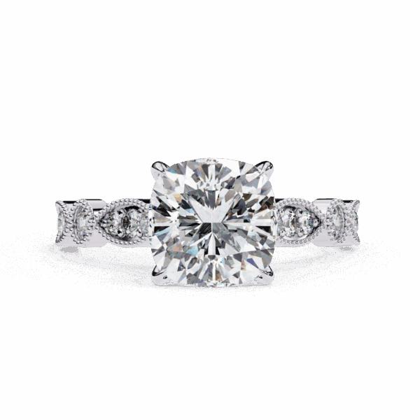 3 Carat Cushion Timeless Solitaire Ring