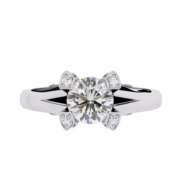 1 Carat Round Effortless Solitaire Ring