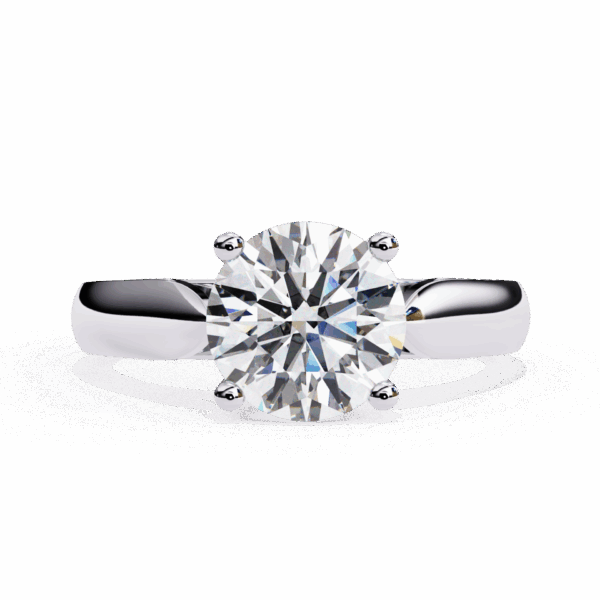 2 Carat Round Effortless Solitaire Ring