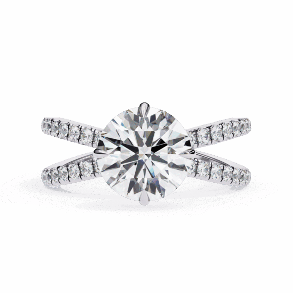 2.75 Carat Round Timeless Solitaire Ring in Hidden Halo Setting
