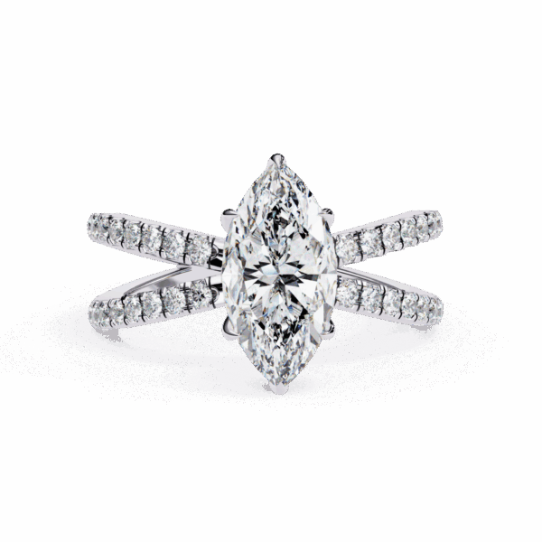 1.75 Carat Marquise Timeless Solitaire Ring in Hidden Halo Setting
