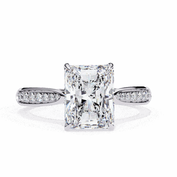 2.5 Carat Radiant Timeless Solitaire Ring in Channel Setting