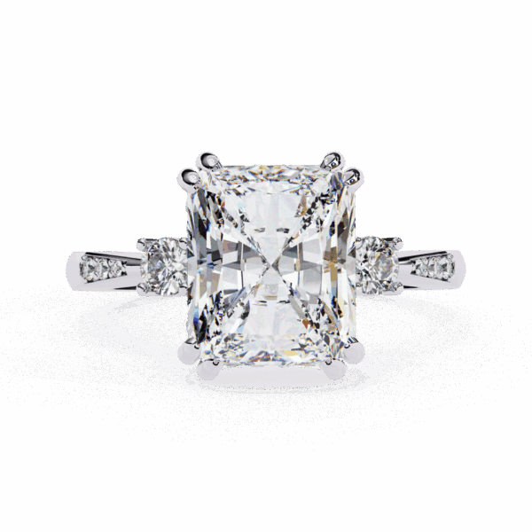 4 Carat Radiant Timeless Solitaire Ring