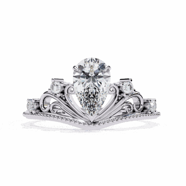 1 Carat Pear Timeless Smart Casual Ring