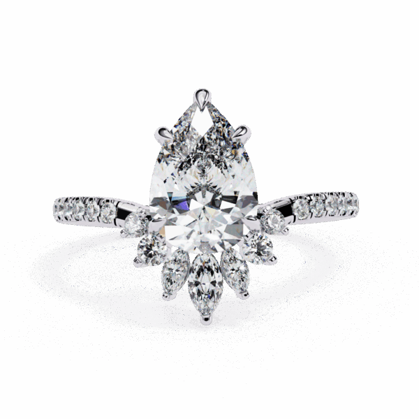 2 Carat Pear Timeless Smart Casual Ring