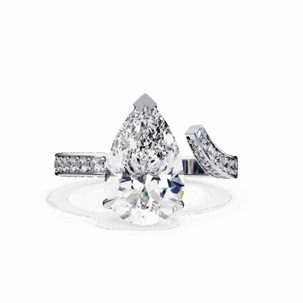 3.5 Carat Pear Timeless Smart Casual Ring