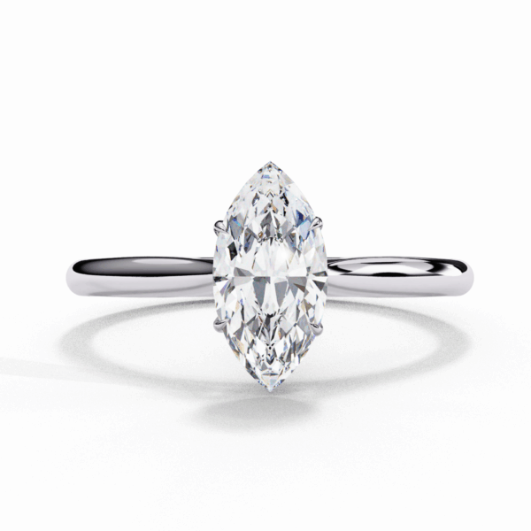 75 Cents Marquise Effortless Solitaire Ring in Four Prong Setting