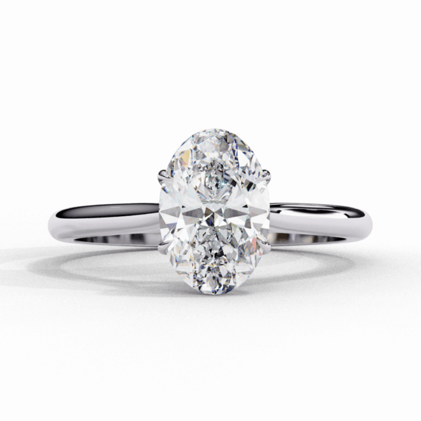 1.25 Carat Oval Effortless Solitaire Ring in Four Prong Setting