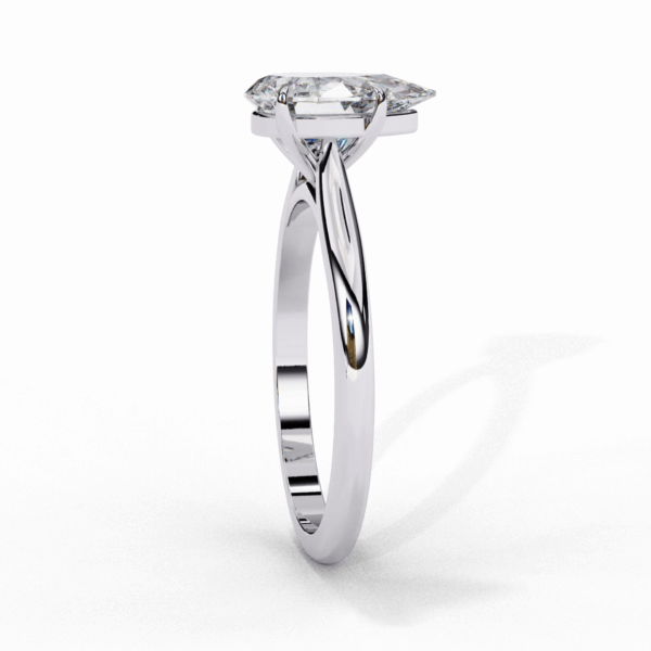 1 Carat Pear Effortless Solitaire Ring in Four Prong Setting