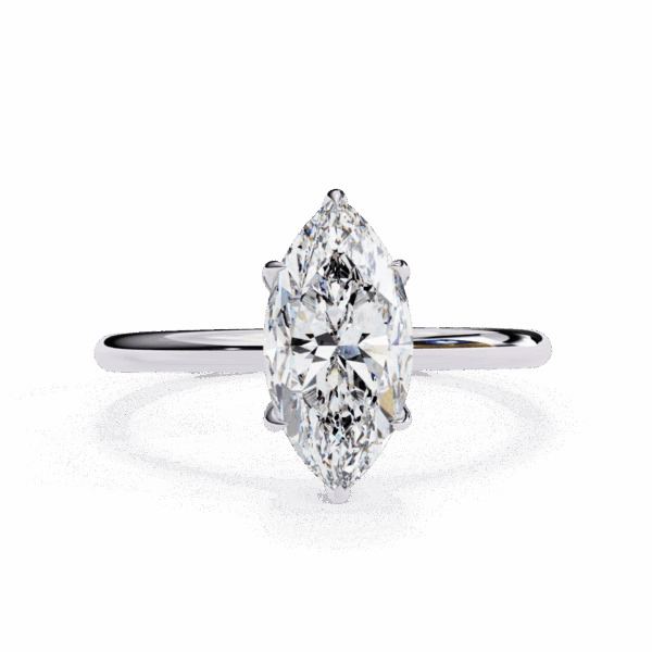 75 Cents Marquise Effortless Solitaire Ring in Four Prong Setting