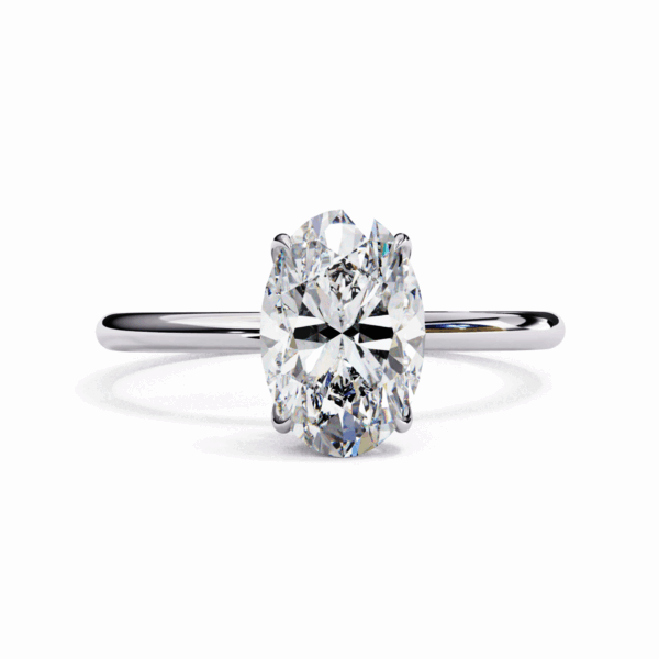 1.25 Carat Oval Effortless Solitaire Ring in Four Prong Setting