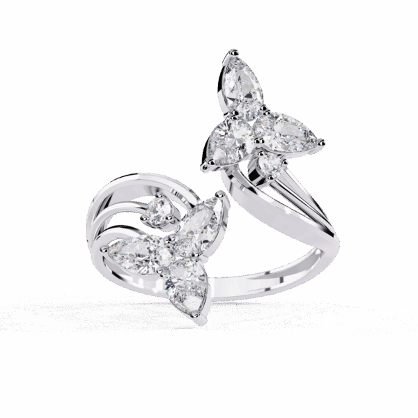 1 Carat Pear and Round Effortless Smart Casual Ring