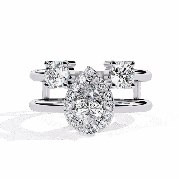 1 Carat Pear Timeless Smart Casual Ring
