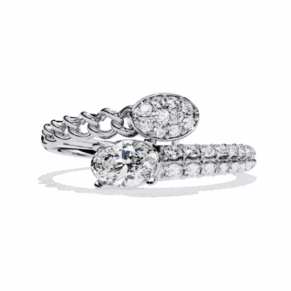 50 Cents Oval Timeless Diamond Band