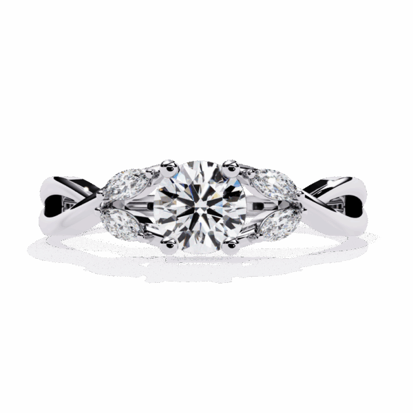 50 Cents Round Effortless Diamond Band