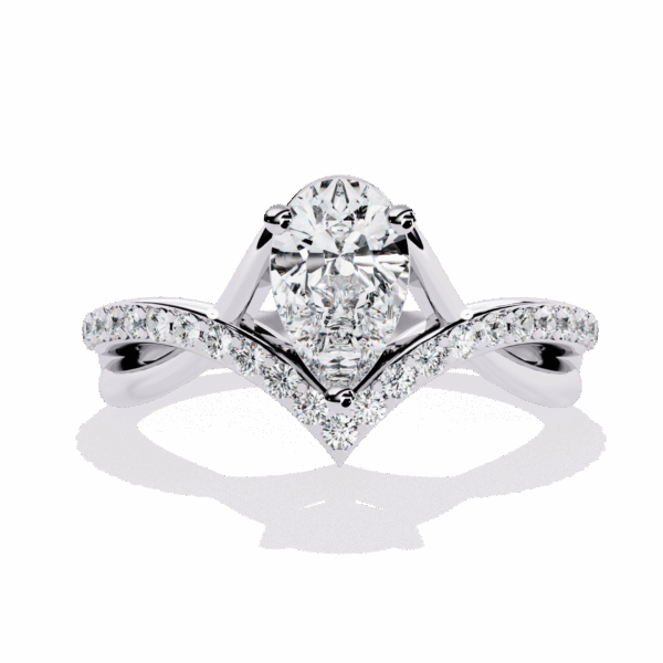 1 Carat Pear Timeless Smart Casual Ring