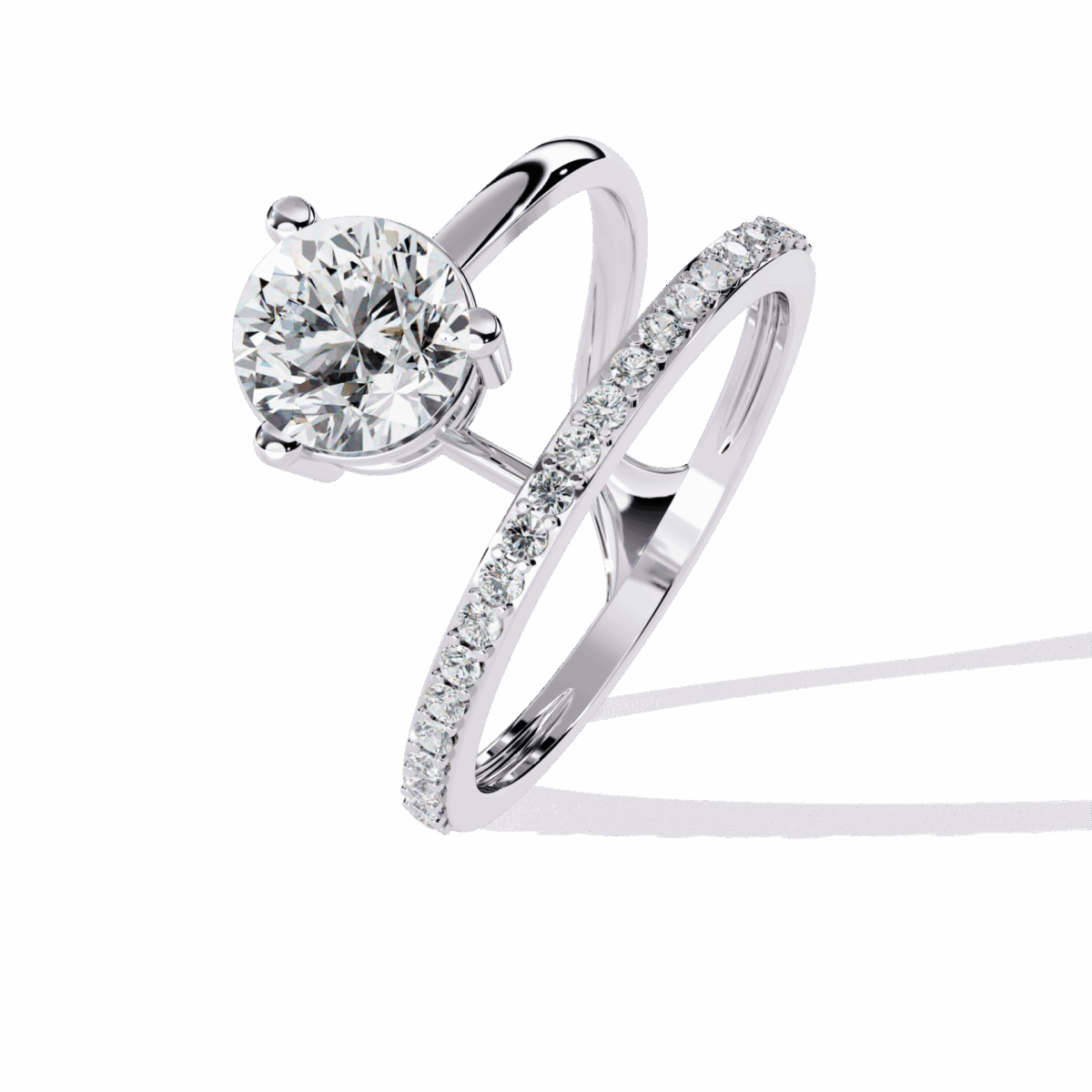 1.5 Carat Round Cut Day and Night Ring - Image 2