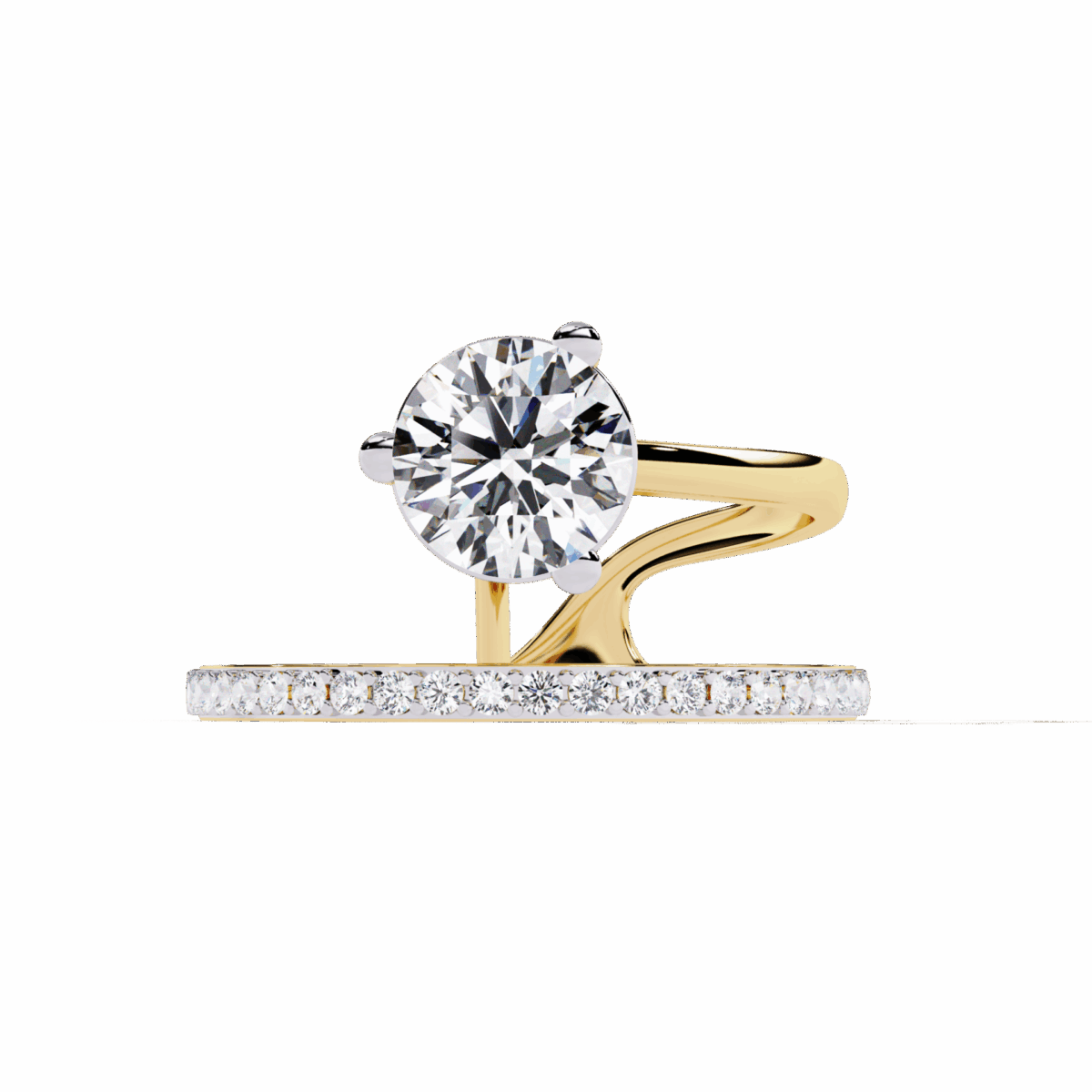 1.5 Carat Round Cut Day and Night Ring - Image 5