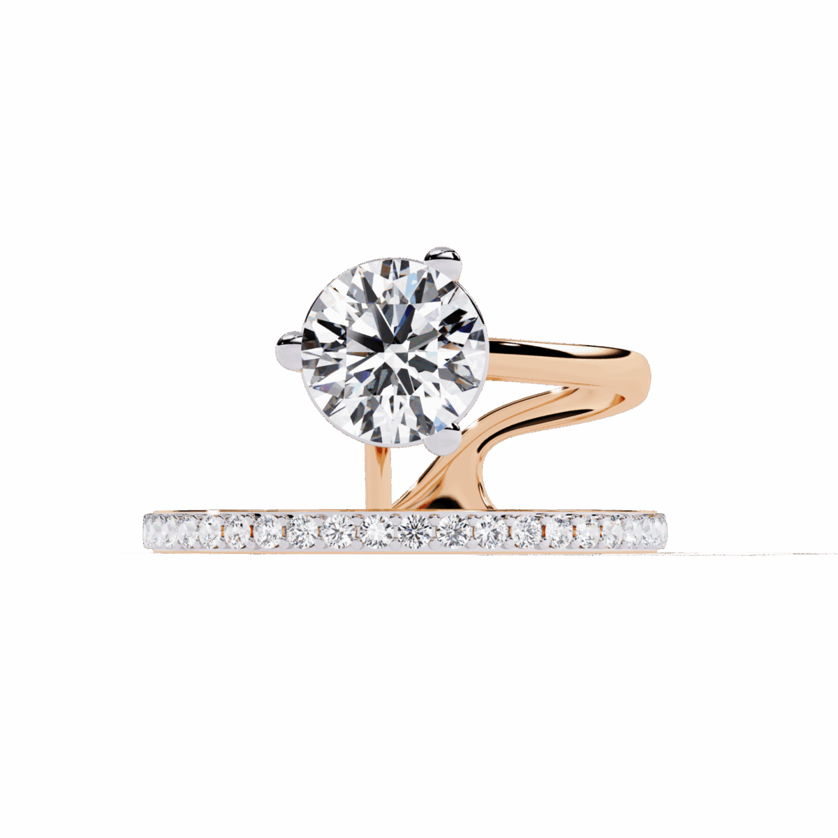 1.5 Carat Round Cut Day and Night Ring - Image 9